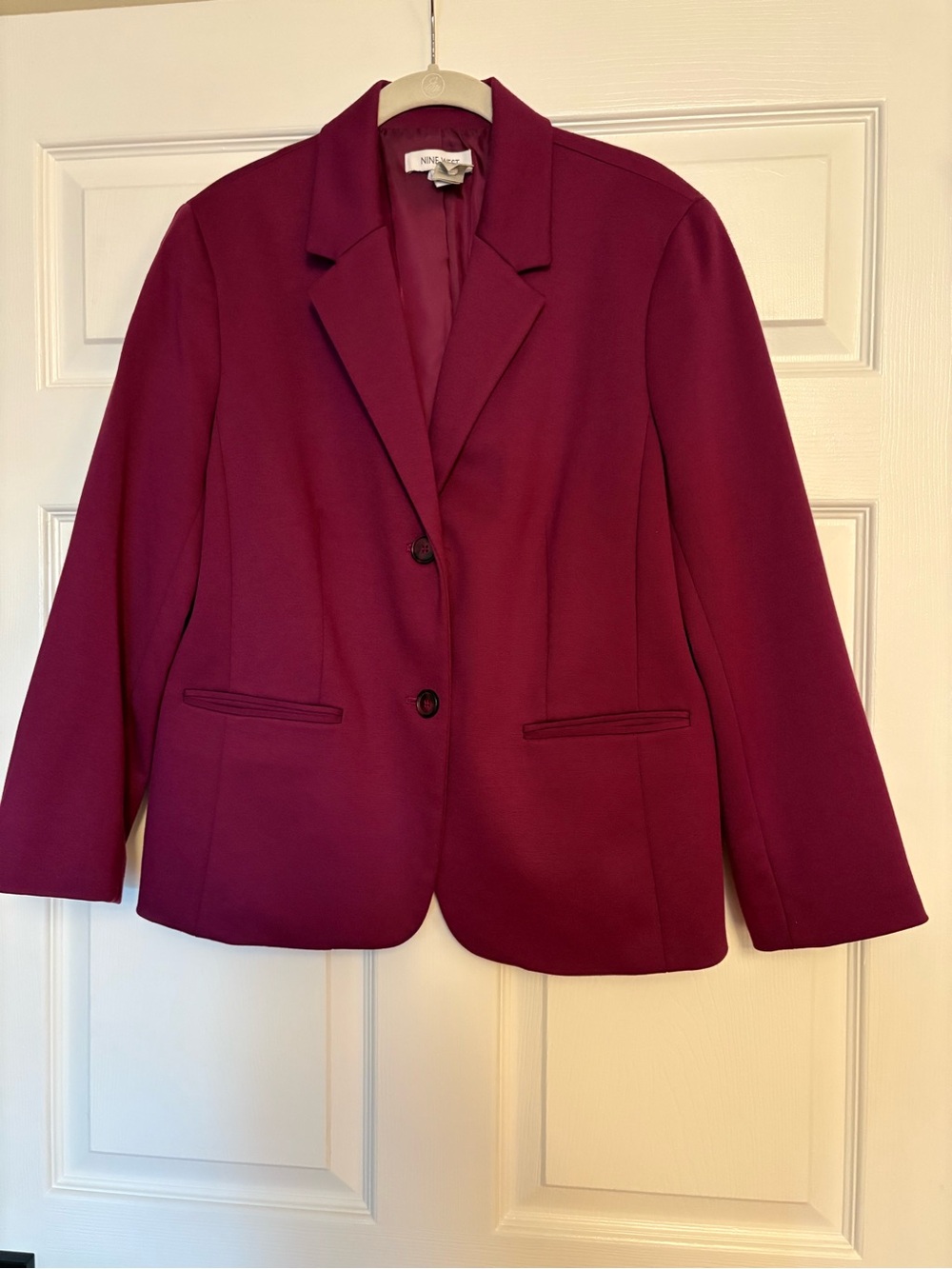 Kasper Women's Deep Plum Two-Button Blazer